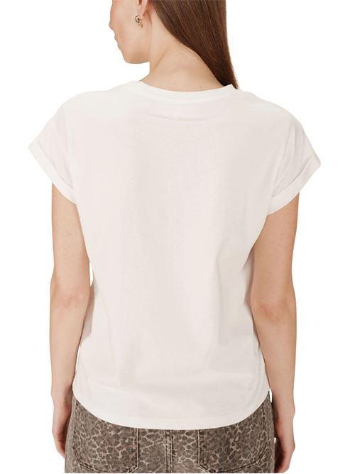 T-shirt con messaggio stampato in velluto Grace & Mila | FW2517060IV